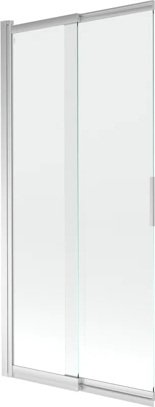 Mexen Fox badwand 2-delige schuifbaar 85 x 150 cm, transparant, chroom - 891-085-002-01-00