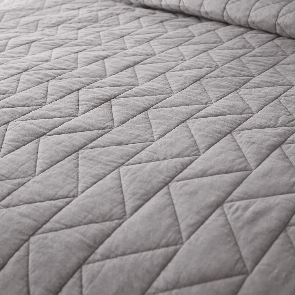 Gematelasseerde beddensprei in katoen Zig Zag Scenario