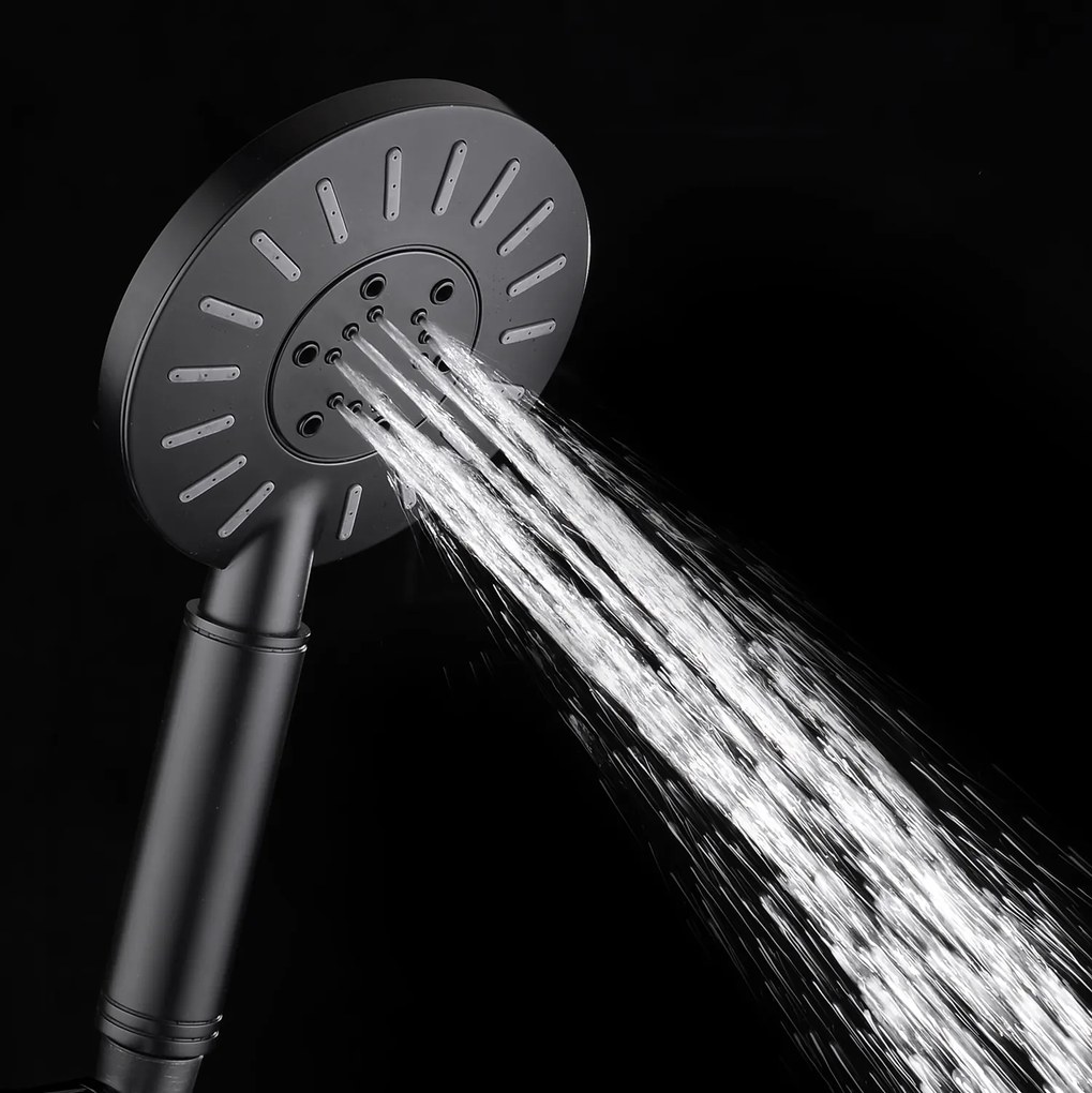 Tiger handdouche Tyne Zwart anti-kalk 3 standen