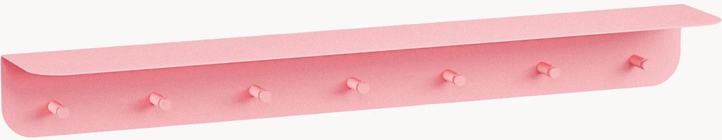 Metalen wandrek Malou met haken en hoedenplank