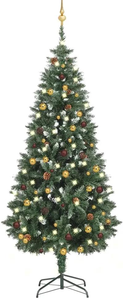vidaXL Kunstkerstboom met LED's en kerstballen 180 cm