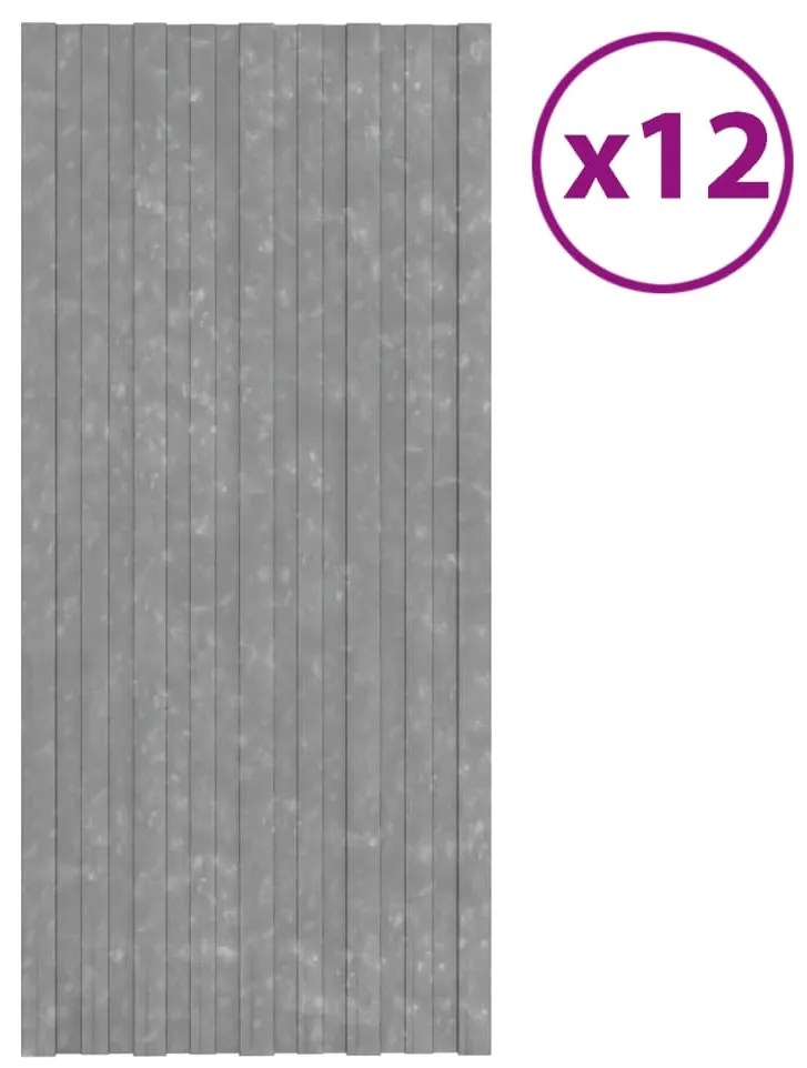 vidaXL Dakpanelen 12 st 100x45 cm gegalvaniseerd staal zilverkleurig