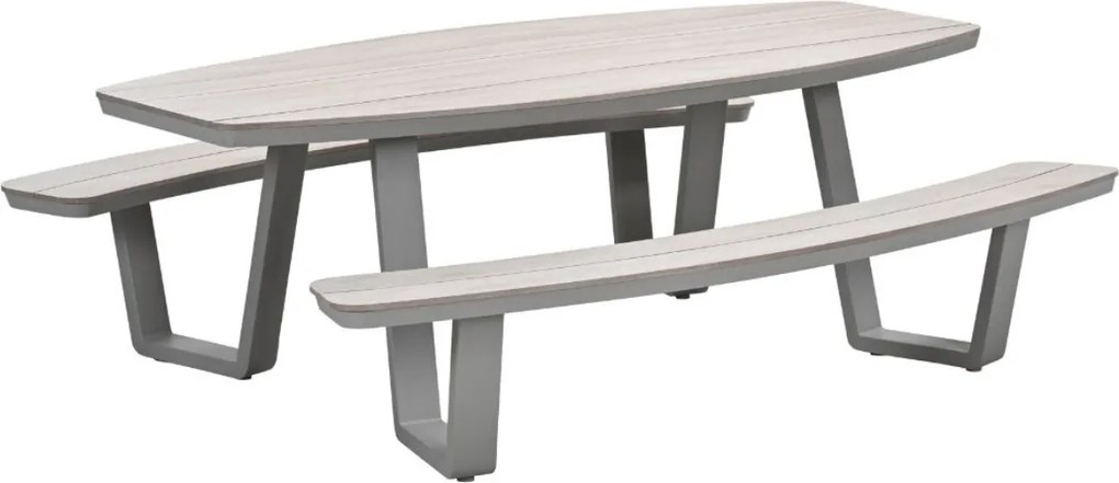 Garden Impressions Sarria picknick set ovaal 220 x 193 cm - taupe
