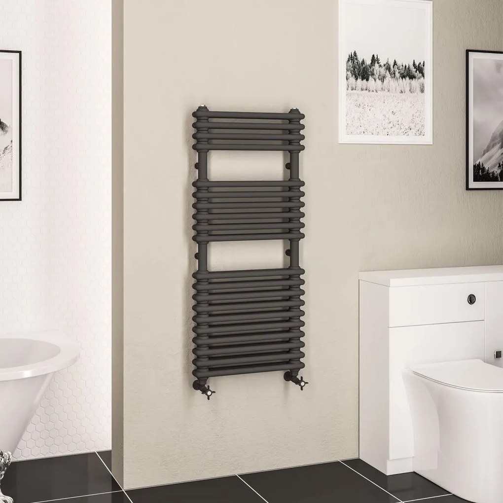 Eastbrook Imperia 2 koloms handdoekradiator 50x115cm 999W antraciet