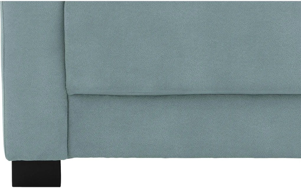 Goossens Bank My Style blauw, microvezel, 2,5-zits, stijlvol landelijk met chaise longue rechts