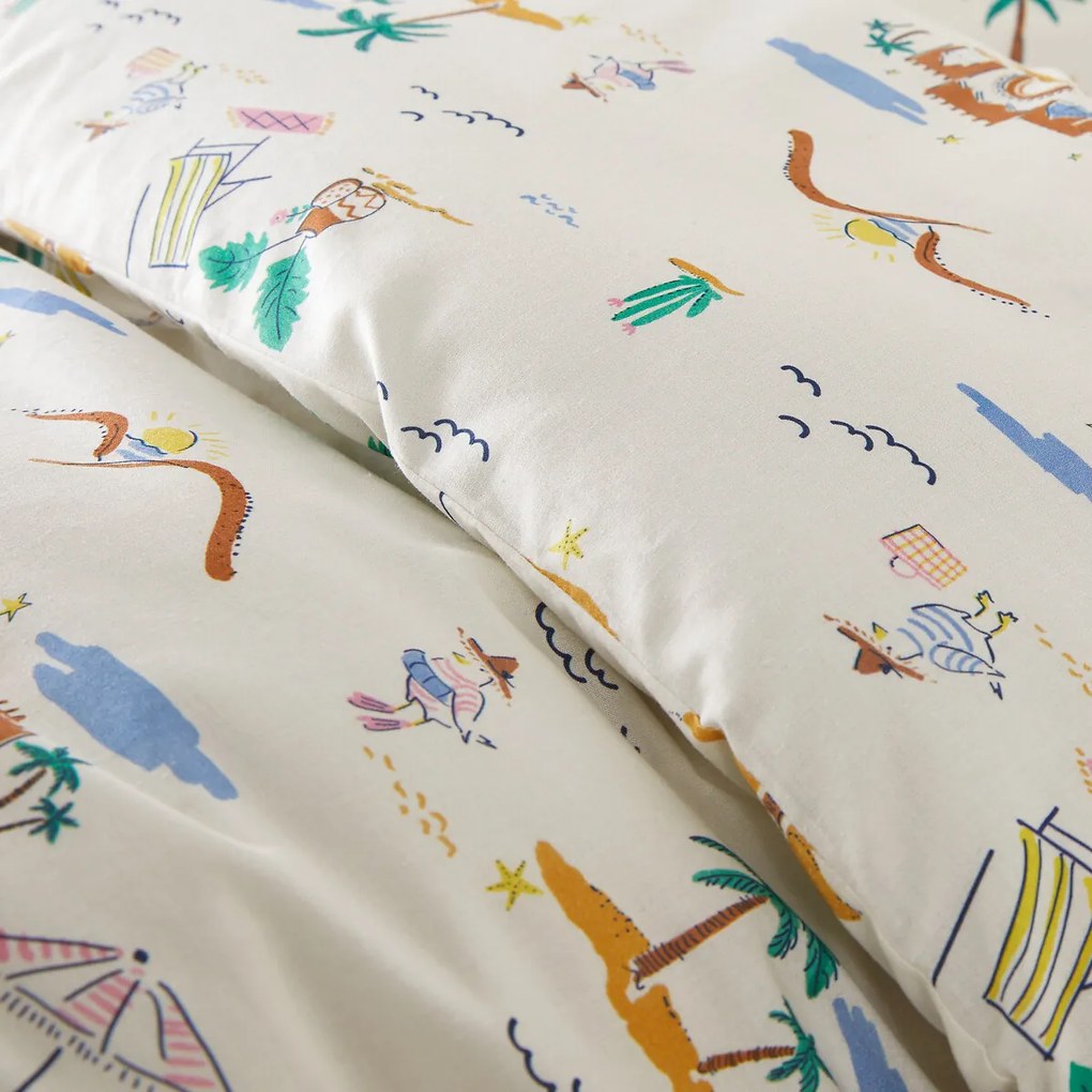 Bedset 50% recycled katoen, rechthoekige kussensloop.Jadida