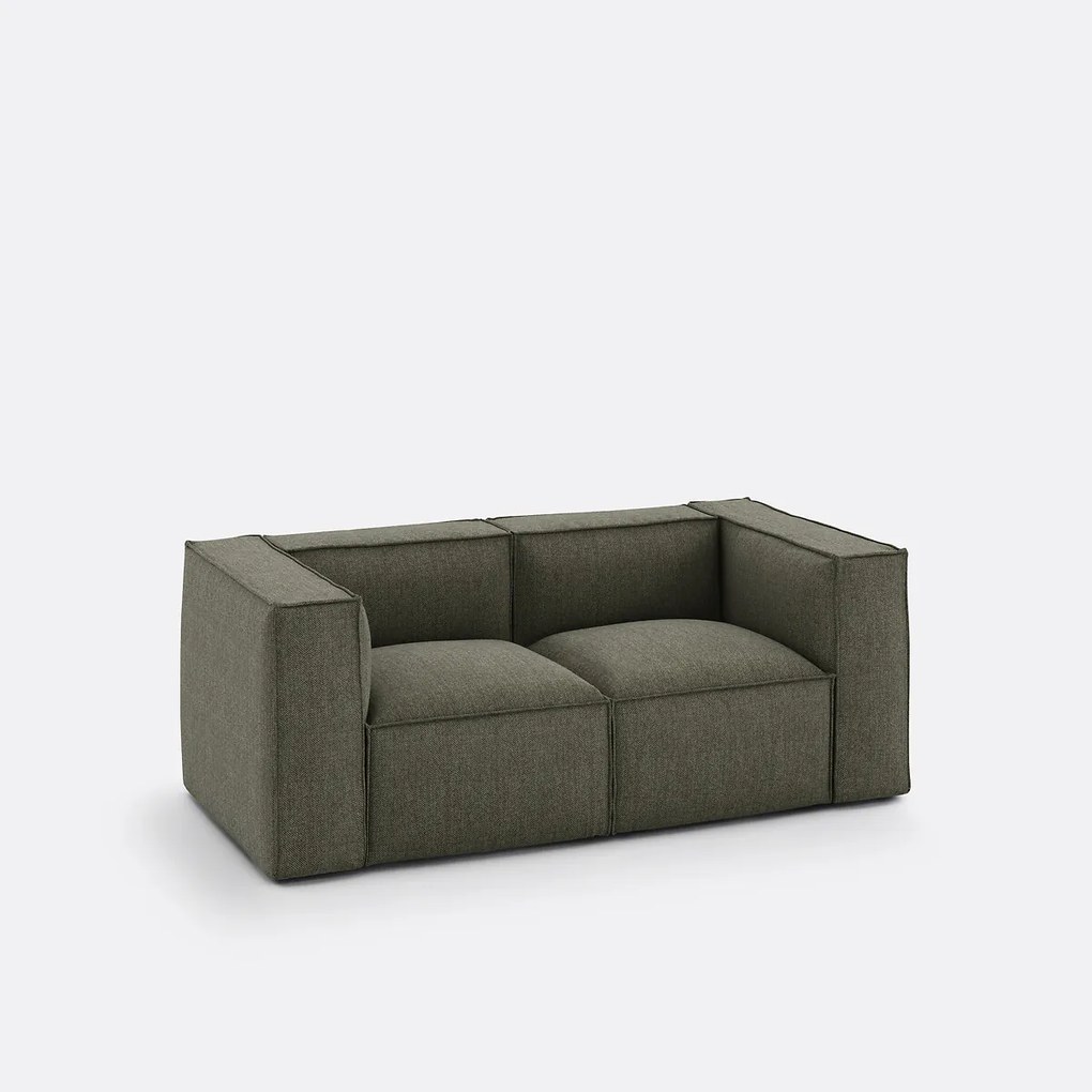 Modulaire bank 2-zit, gestructureerde stof, Seven