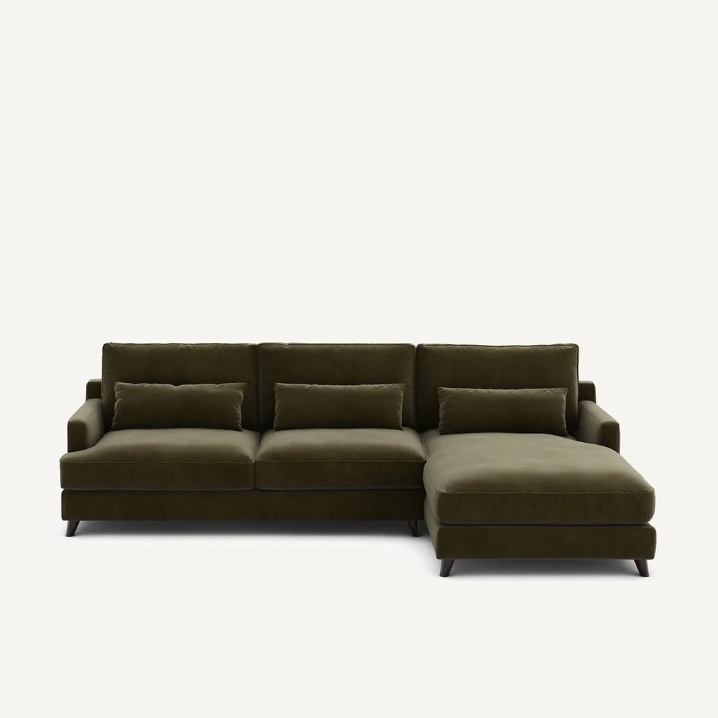 Hoekbank in fluweel, Alwine