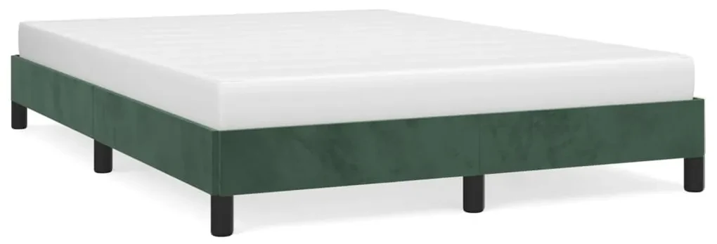 vidaXL Bedframe fluweel donkergroen 140x200 cm