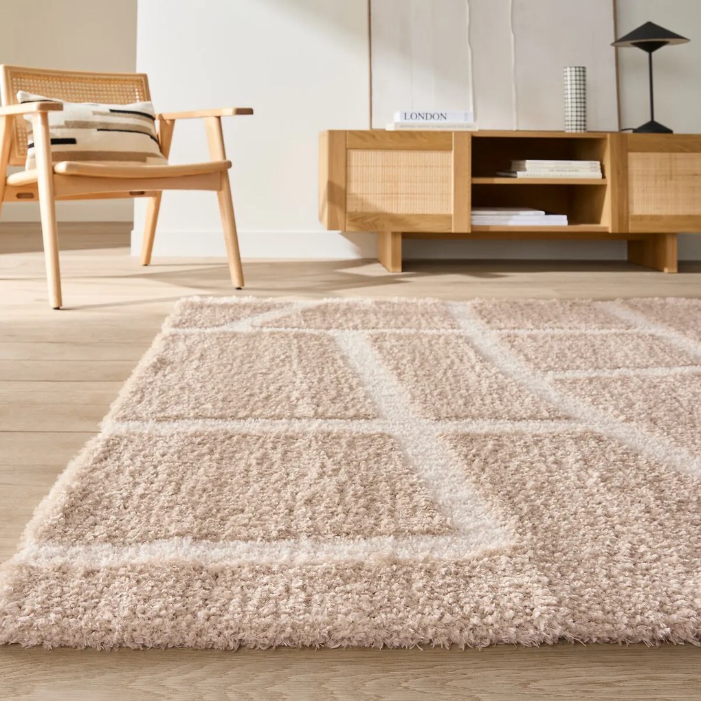 Vloerkleed met geometrisch motief, Nudea