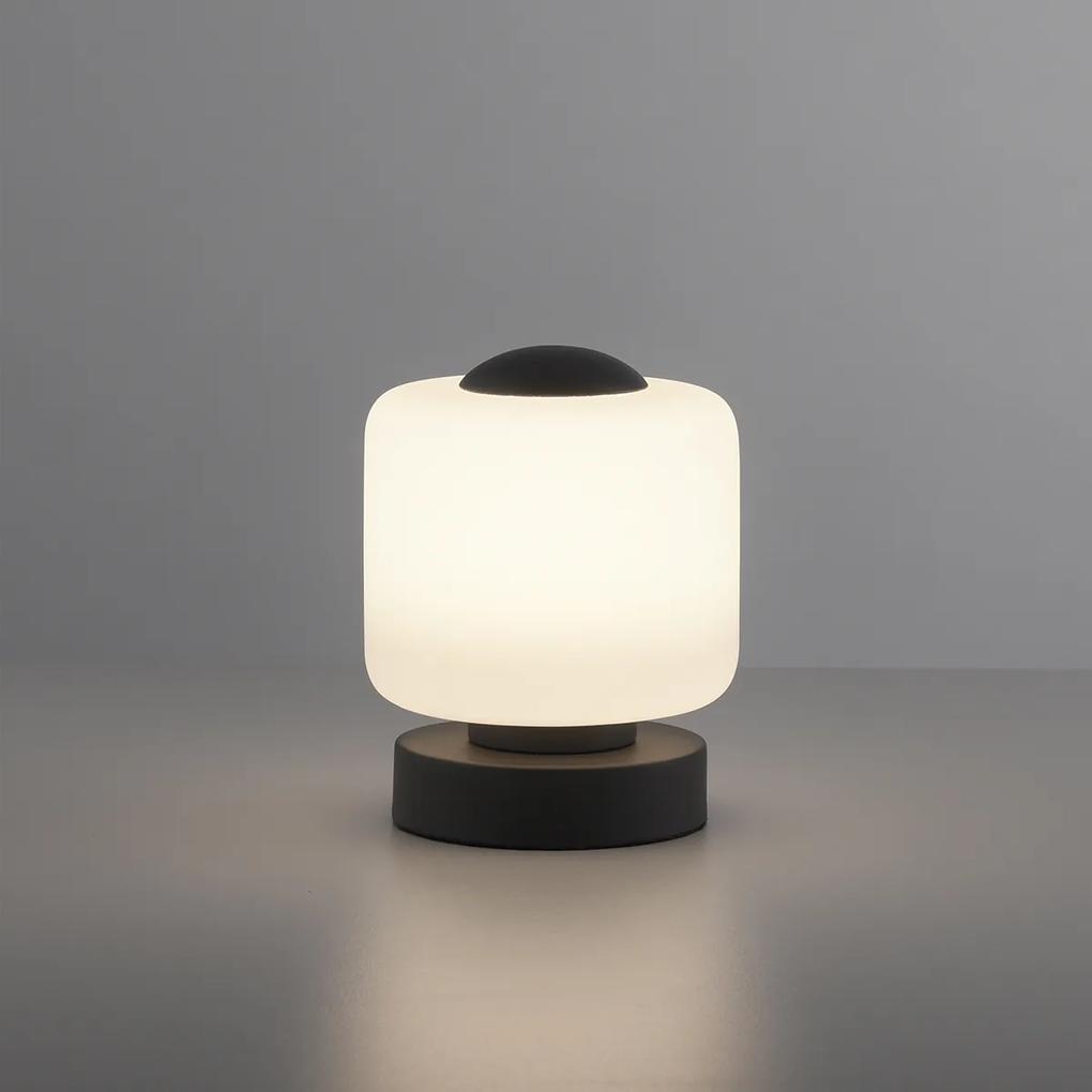 Tafellamp antraciet incl. LED 3-staps dimbaar met touch - Mirko Modern rond Binnenverlichting Lamp