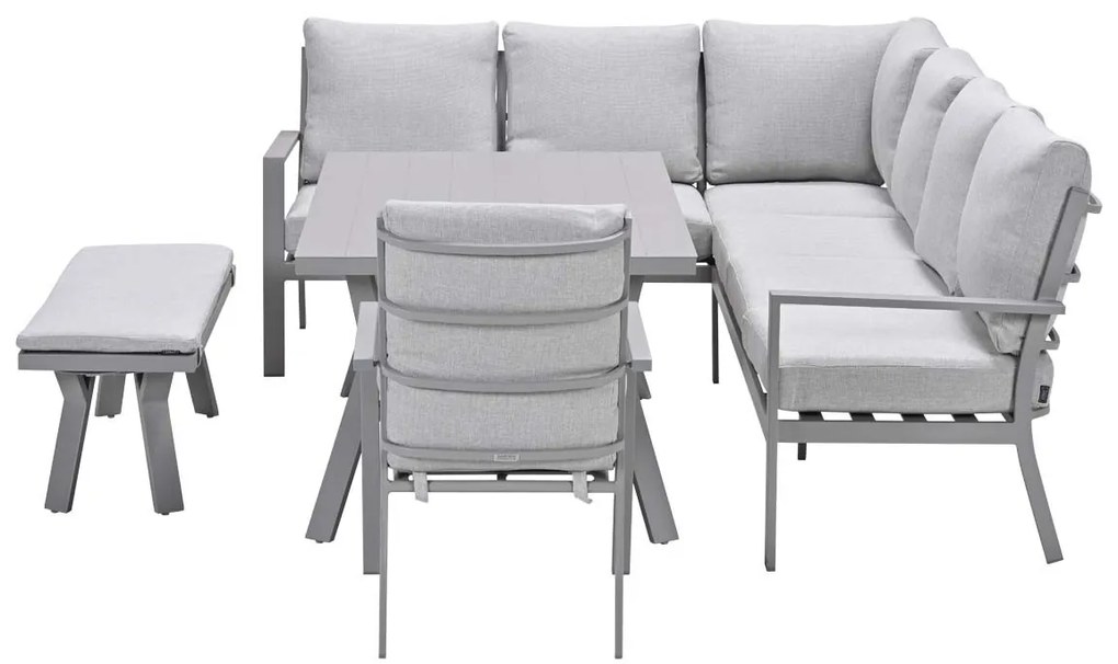 Garden Impressions Senja lounge dining set 5-delig links incl. stoel - valley sand
