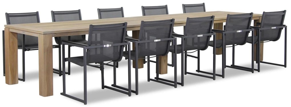 Tuinset 10 personen 400 cm Textileen Grijs Lifestyle Garden Furniture Delgada/Brighton