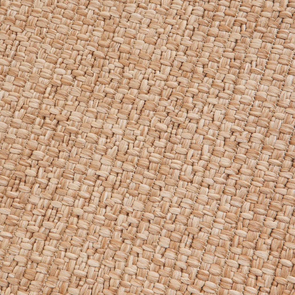 Rond vloerkleed met jute-effect voor binnen en buiten, ESSENY