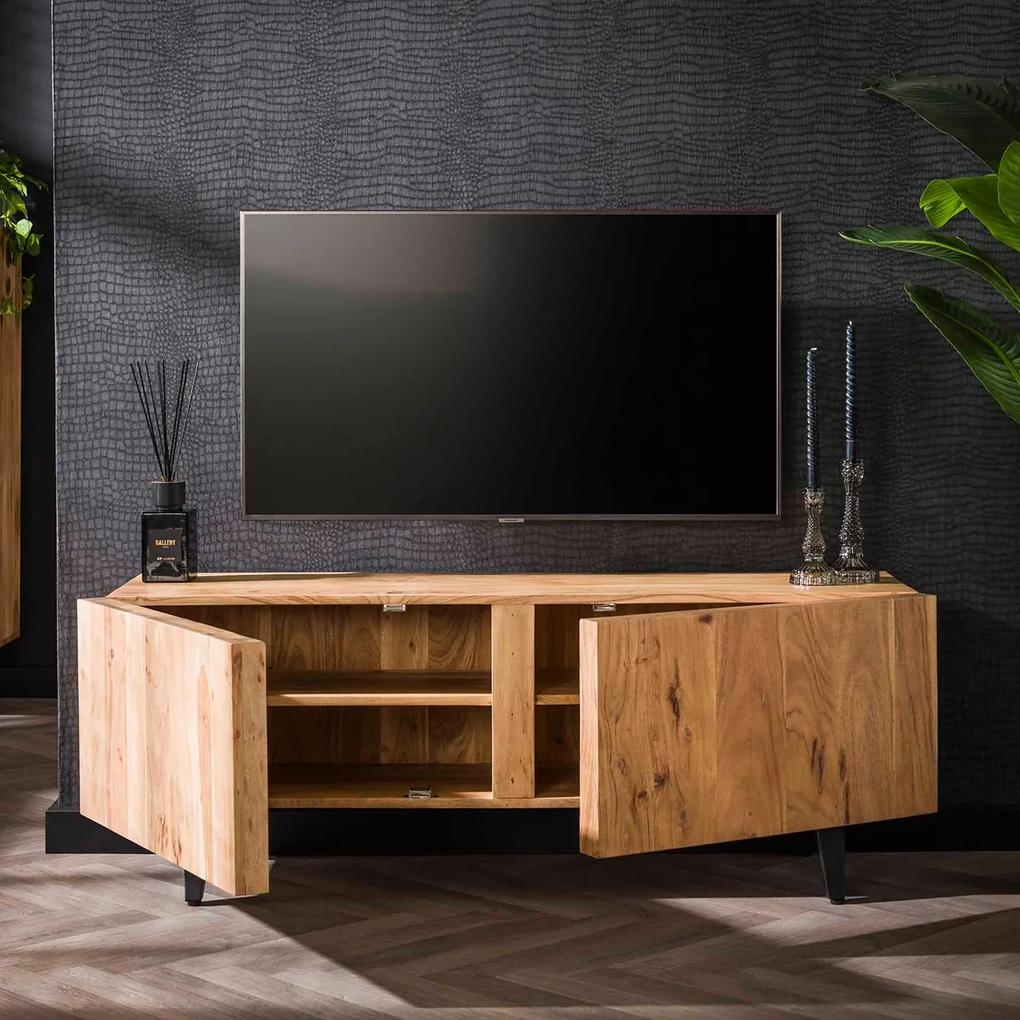 Tv-meubel Massief Acacia Hout - 135x40x50cm.
