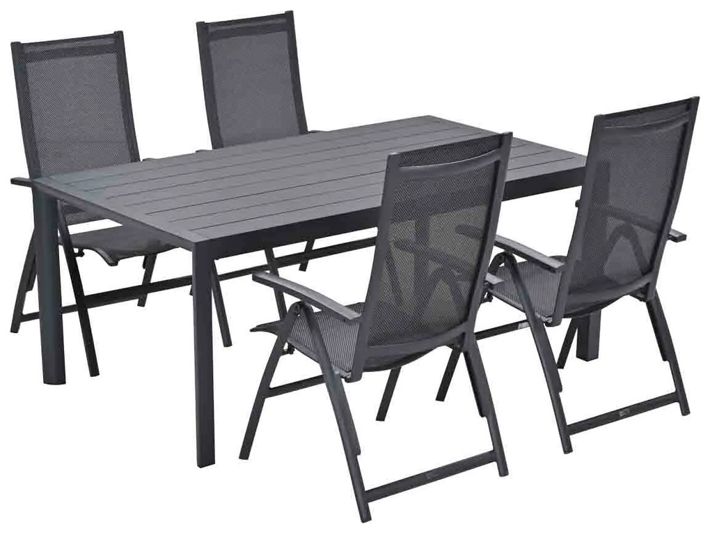 Taste by 4 Seasons Cadiz tuinset 5-delig verstelbaar - Adana tuintafel 180x100 cm