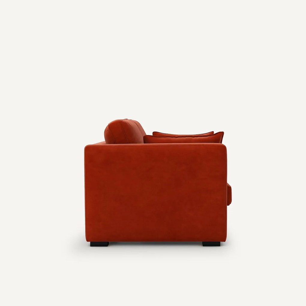 Sofa 3-er, cabrio, fluweel, NÉO KINKAJOU