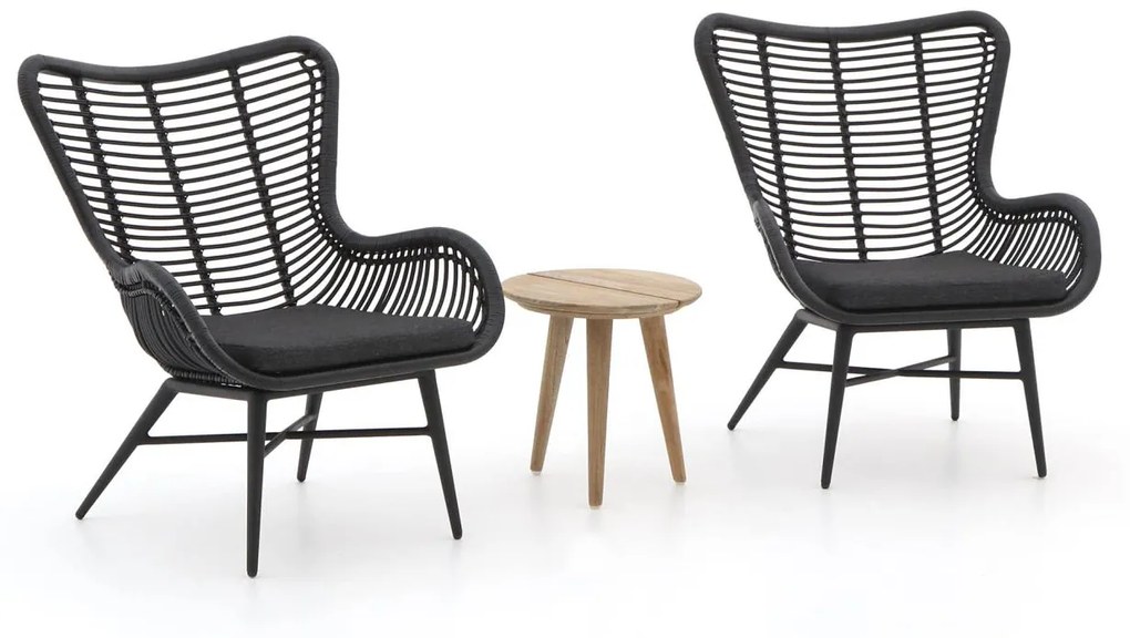 Bistro- en balkonset Intenso  | 2 personen | Tuinset wicker (vlechtwerk) | 3-delig | Kees Smit Tuinmeubelen