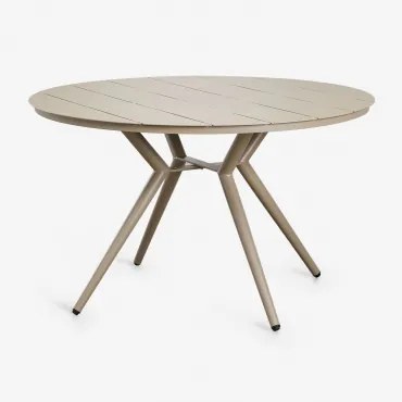 Ronde Aluminium Eettafel Valerie Moka Bruin & Ø125 Cm - Sklum