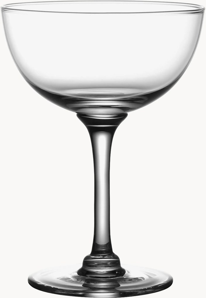 Mondgeblazen kristallen champagneglazen Classic, 4-delig