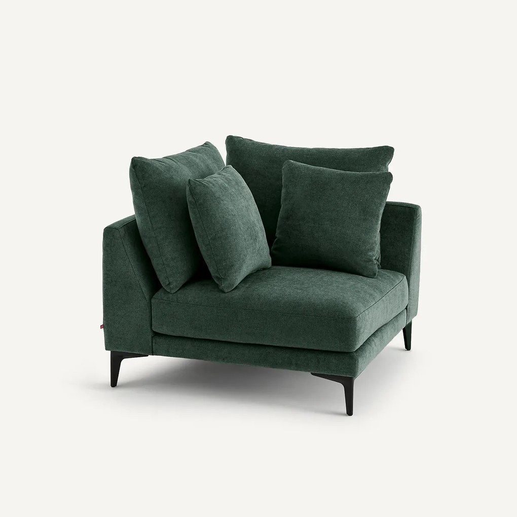 Hoekbank in polyestermix, MODERNISTE, ontwerp Emmanuel Gallina
