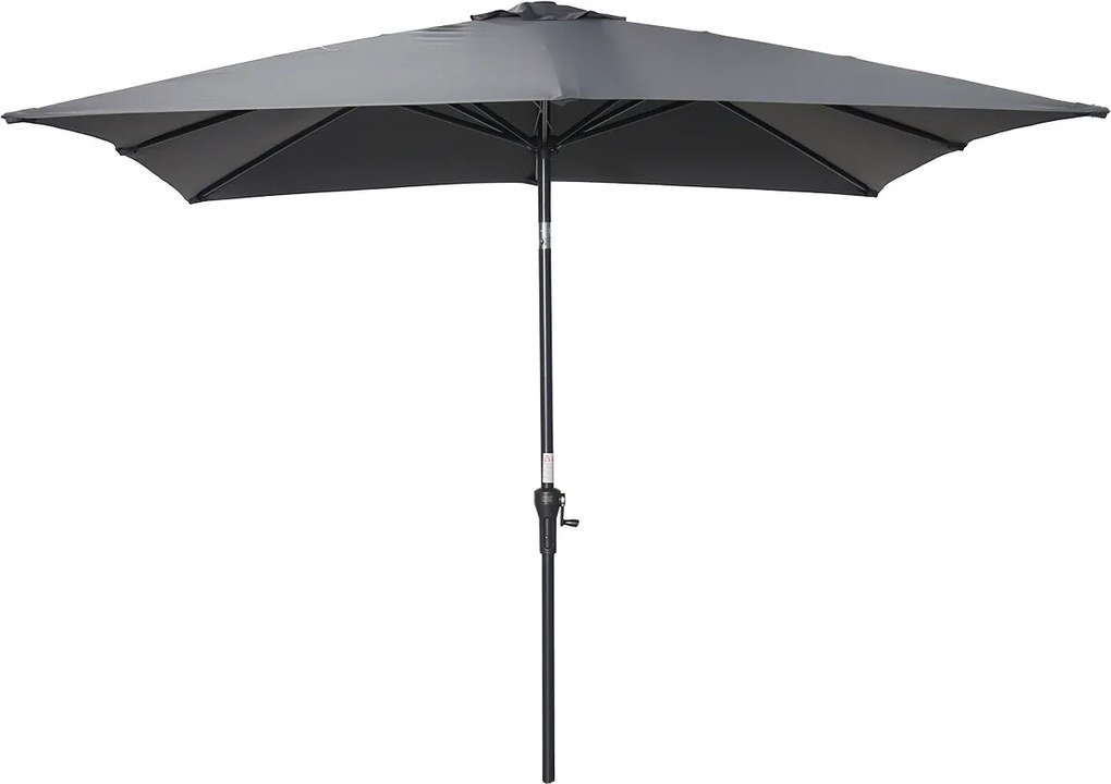 Garden Impressions Lotus stokparasol 250x250 - donker grijs