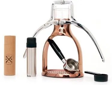 Espresso Koffiemaker Copper + Melkopschuimer