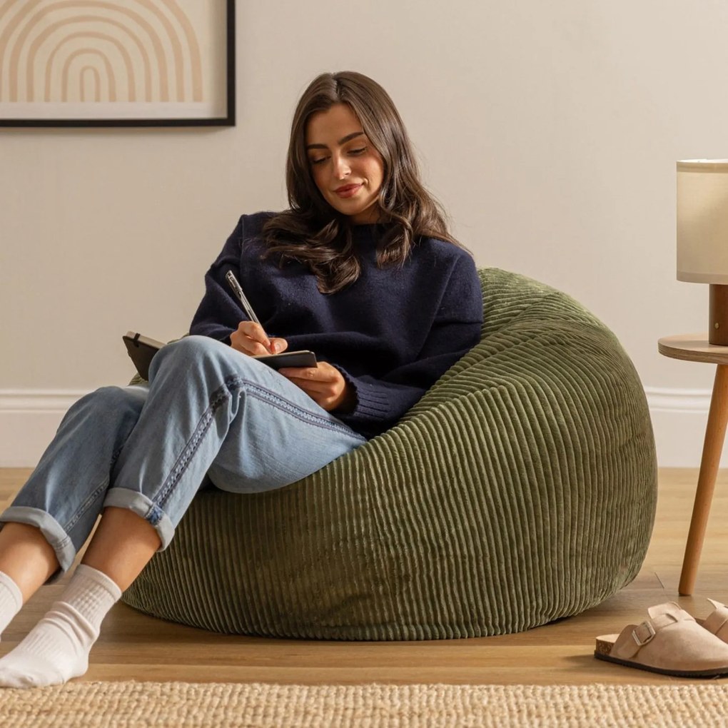 Cloudy Zitzak Corduroy - Olijf