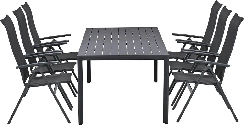 Garden Impressions Siena tuinset 7-delig verstelbaar - Kasper tuintafel 220x93 cm