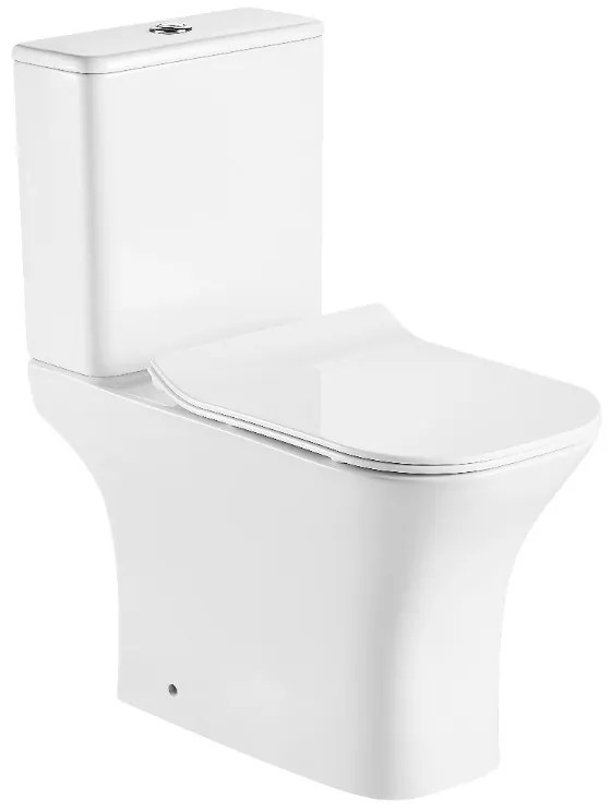 Kerra Kamet randloos staand toilet met softclose zitting wit glans