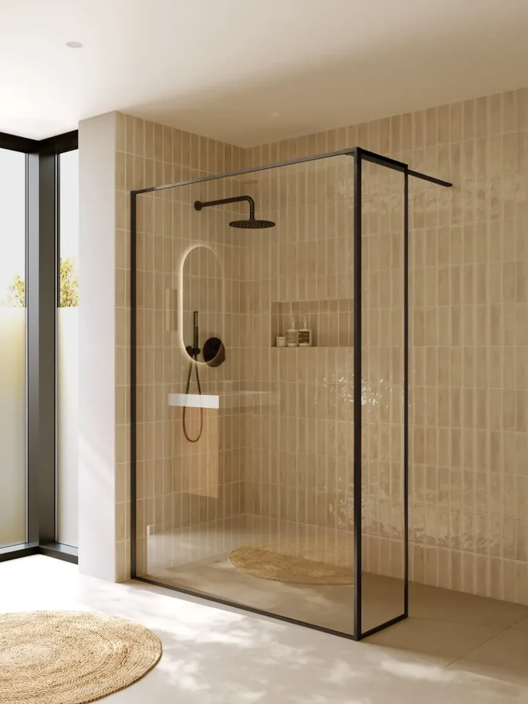 Riho Define inloopdouche l-vorm 140x40x200cm ijzer verouderd mat