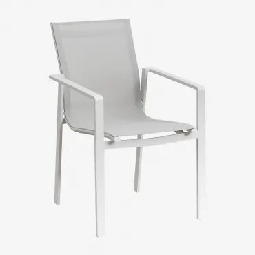 Verpakking Van 2 Eika Aluminium Tuinstoelen Gardenia Wit - Sklum