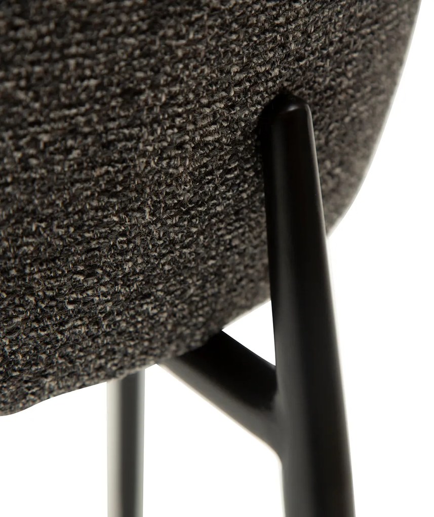 Dan-Form Glam Luxe Eetkamerstoel Boucle Grijs