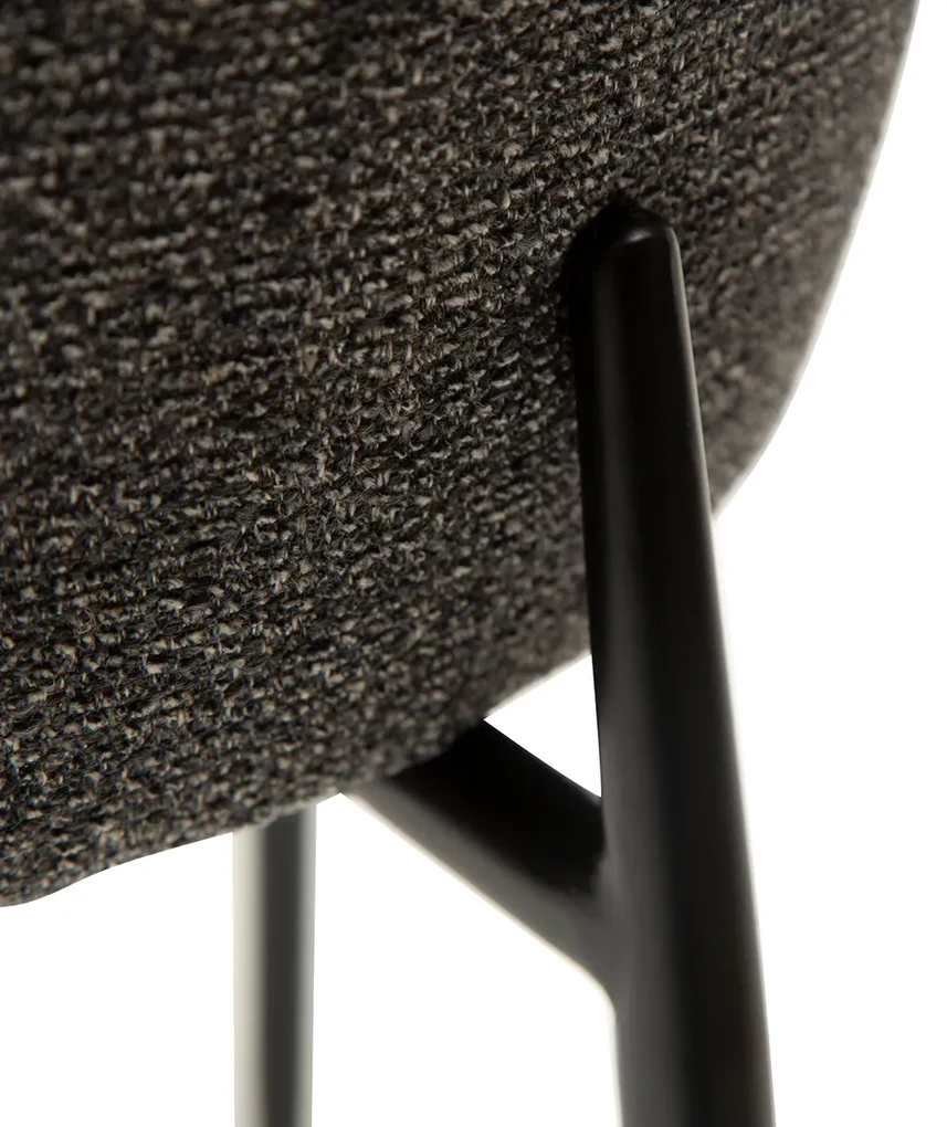 Dan-Form Glam Luxe Eetkamerstoel Boucle Grijs
