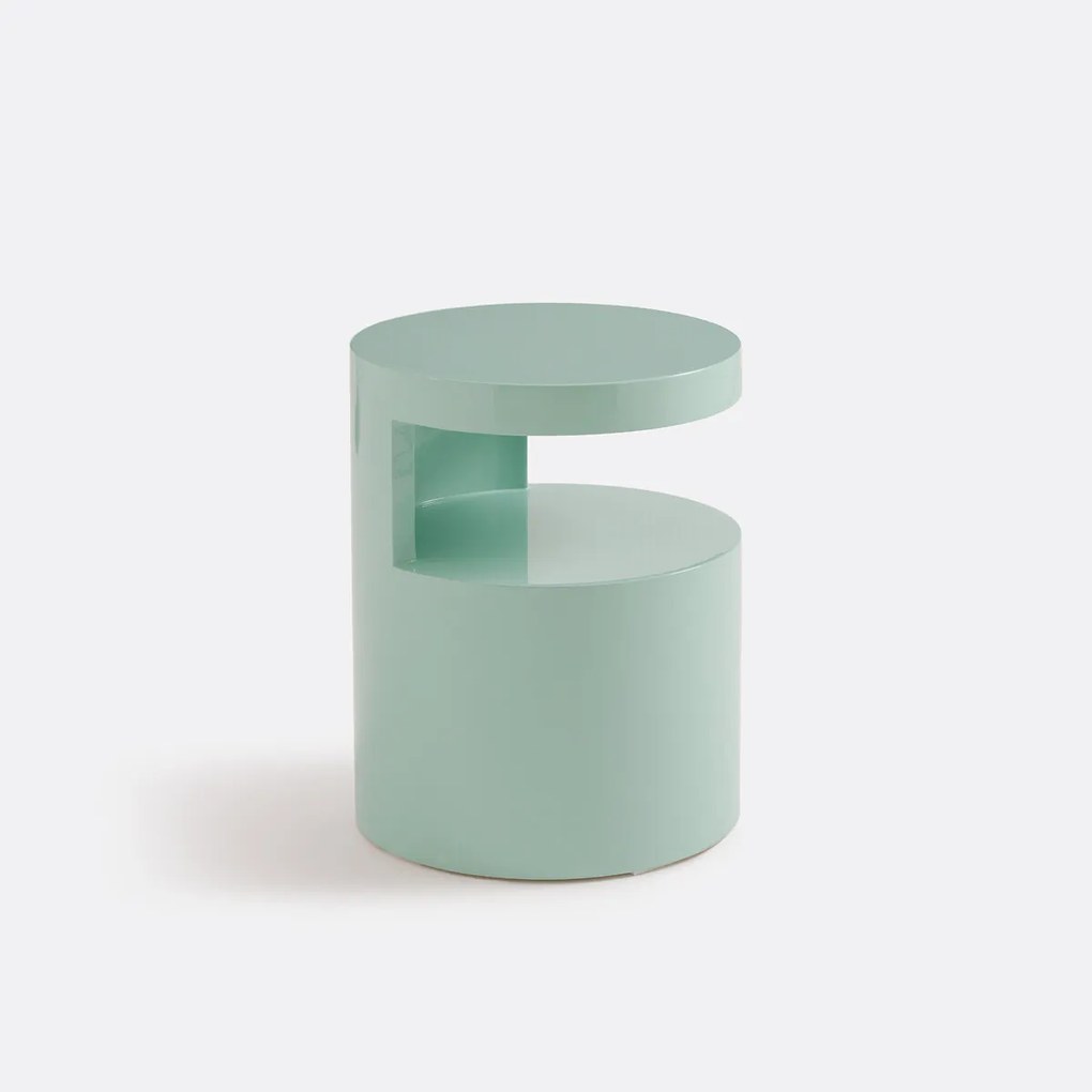 Cylindervormig glossy nachtkastje Newark