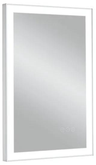 Crosswater Dune spiegel 50x80x3.4cm met dimbaar LED verlichting 3000K tot 6200K zilver DN5080