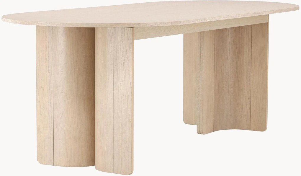 Ovale eettafel Tyresö met houtlook, 220 x 100 cm