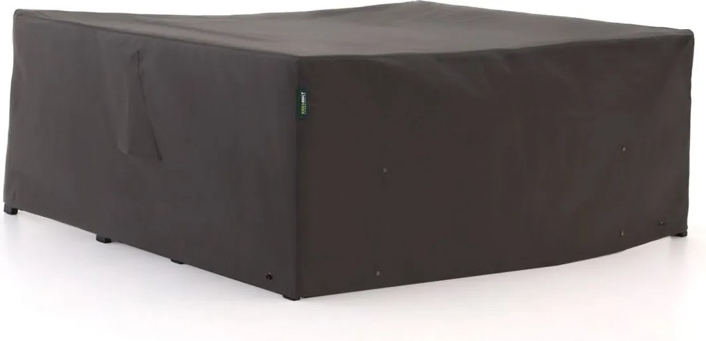 Tuinmeubelhoes geschikt voor Stoel-bank loungeset | Kees Smit  | Kunststof | Grijs - Antraciet | 230x210cm | Kees Smit Tuinmeubelen
