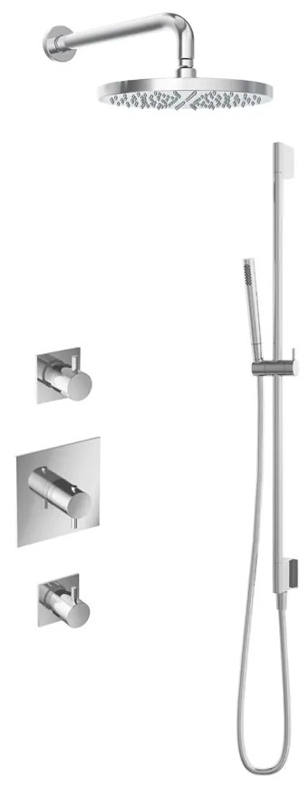 Hotbath Get Together IBS2CR inbouwdouche met 30cm hoofddouche en glijstang chroom