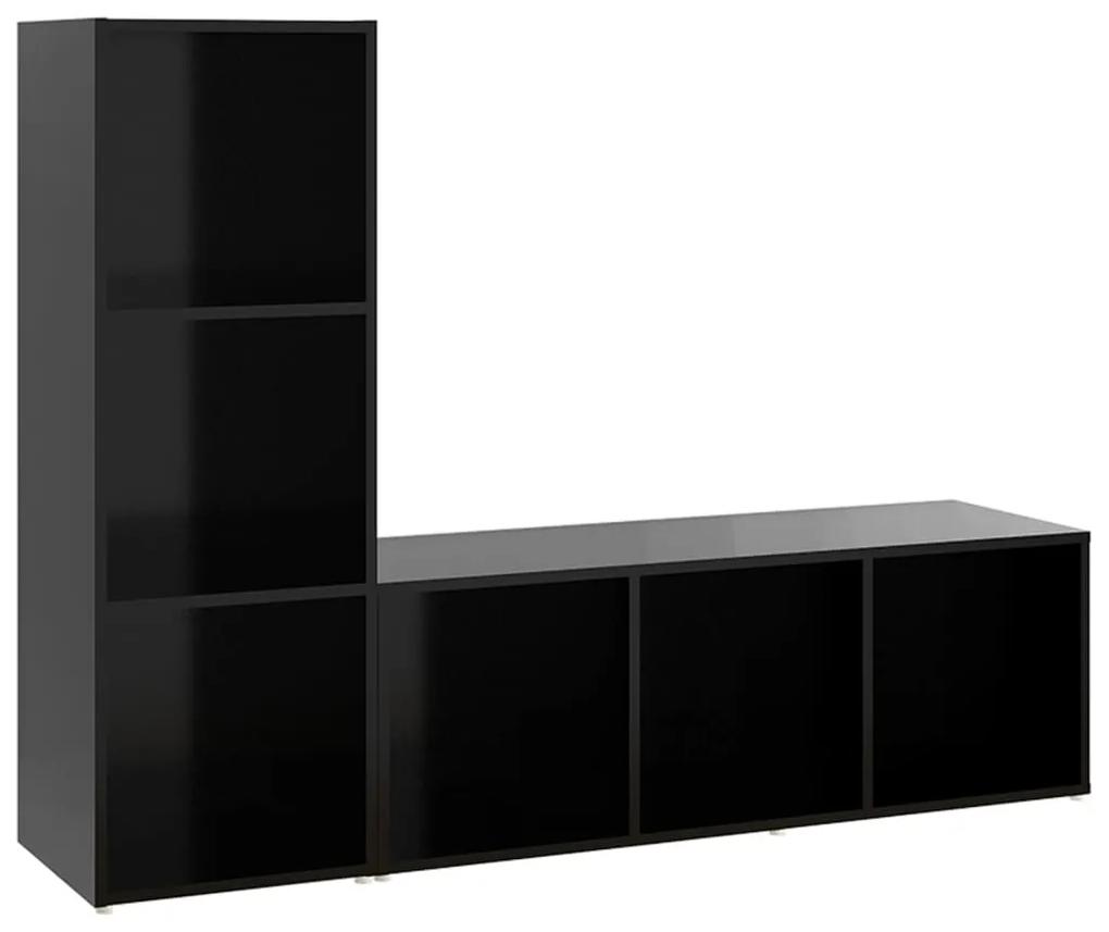 vidaXL Tv-meubelen 2 st 107x35x37 cm spaanplaat zwart