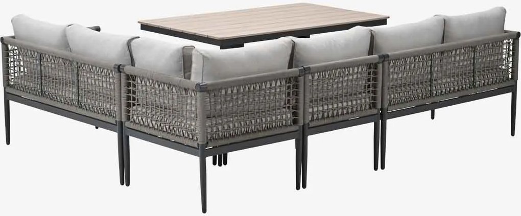 Garden Impressions Burela - Brugge lounge dining set 5-delig rechts - taupe