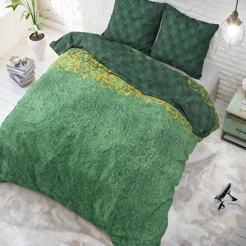 Sleeptime Elegance Petty Chrone - Green 1-persoons (140 x 220 cm + 1 kussensloop) Dekbedovertrek