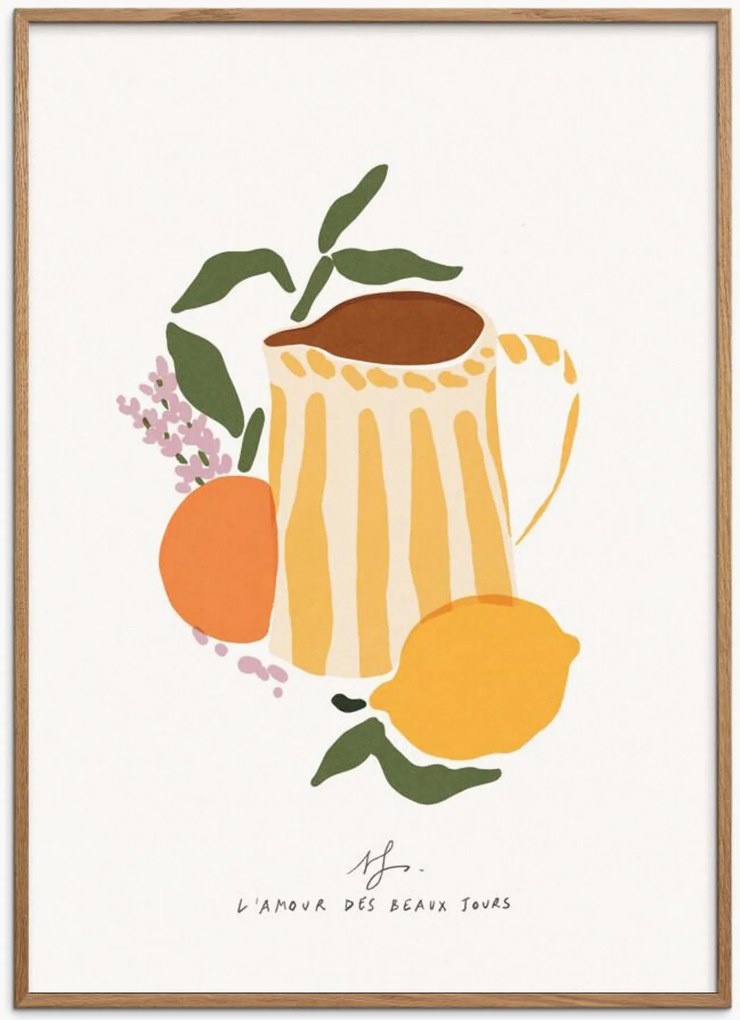 Ingelijste digitale print L'Amour des Beaux Jours