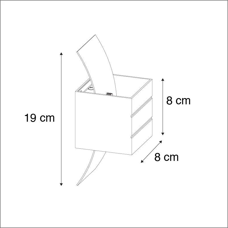 Moderne wandlamp aluminium met lichteffect - Amy Design, Modern G9 kubus / vierkant Binnenverlichting Lamp