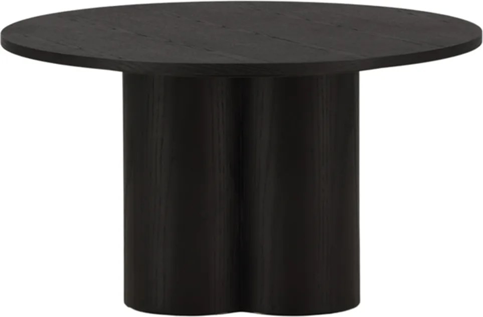 Salontafel Met Cilindervormige Poten Zwart - 80 X 80cm.