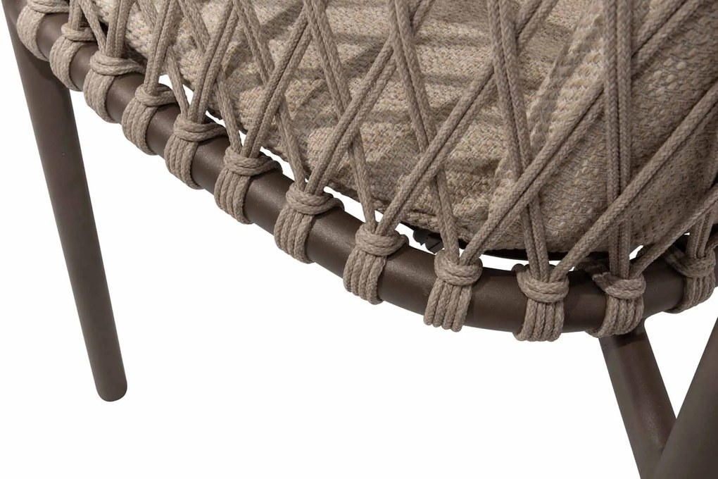 4 Seasons Outdoor Allora tuinstoel terre SALE Tuinstoel bruin weerbestendig