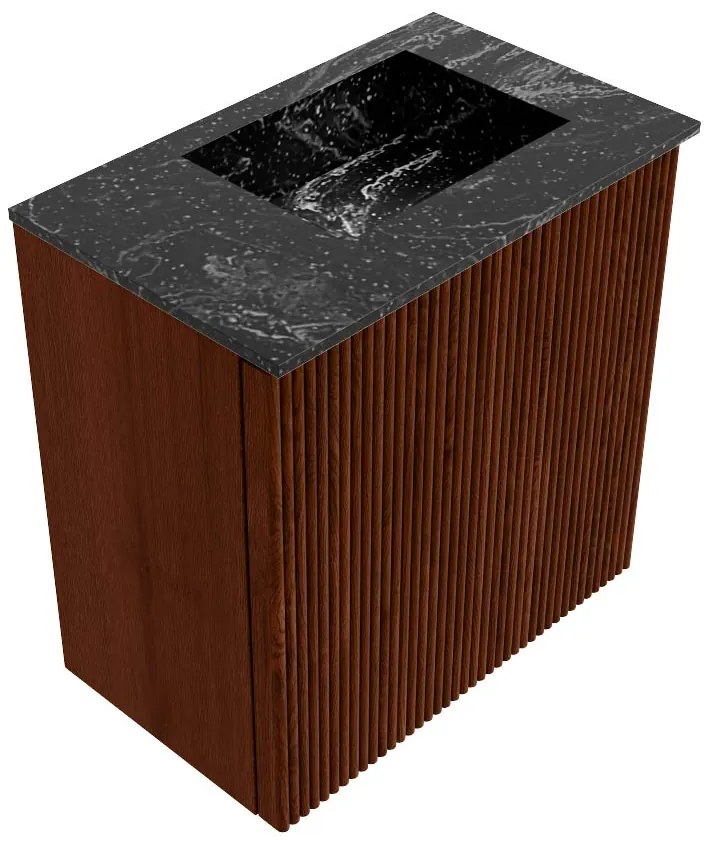Mondiaz Joya DLux 40cm toiletmeubel ruby met wastafel faye rechts 1 kraangat lava