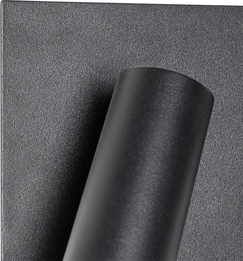 Buiten wandlamp zwart incl. LED 2-lichts bewegingssensor- Simon