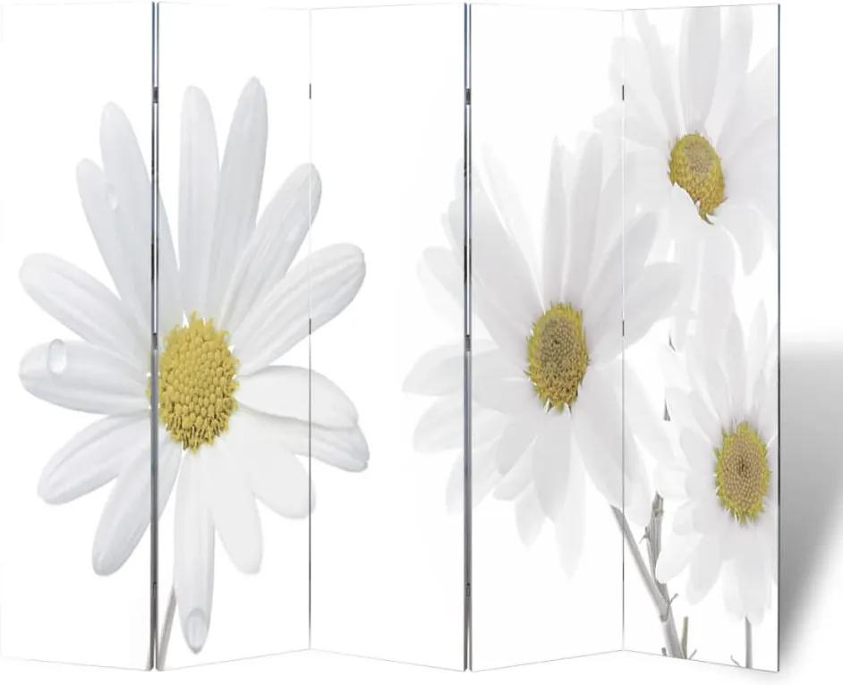 Kamerscherm inklapbaar bloem 200x170 cm