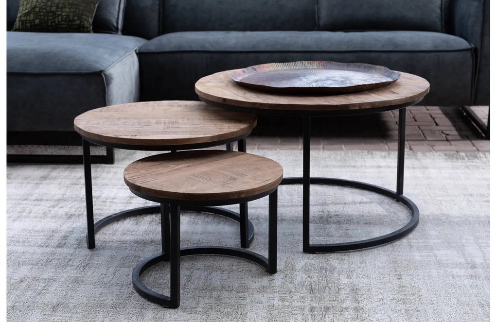 Goossens Salontafel Jelle Xl, Set van 3